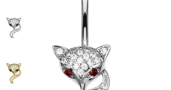 Fox belly button on sale ring